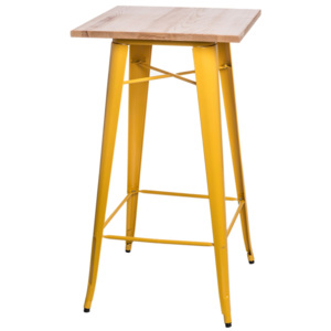 Design2 Stôl barový Paris Wood žltý jaseň