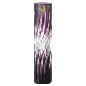 Krištáľová váza Zita, farba fialová, výška 180 mm