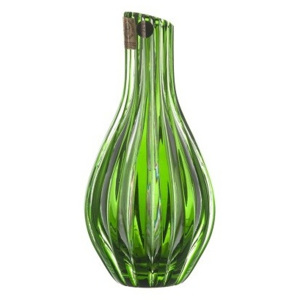 Krištáľová váza Sly, farba zelená, výška 150 mm
