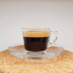 Sklenené šálky na kávu s podšálkami 80ml (2 ks)