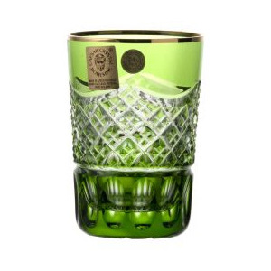 Krištáľový pohár, farba zelená, objem 100 ml
