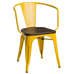 Design2 Stoličky Paris Arms Wood žltá sosna kartáčovaná