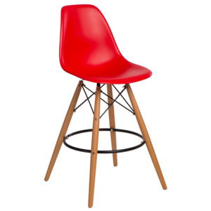 Design2 Barová stolička P016V PP červená