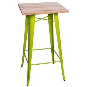 Design2 Stôl barový Paris Wood zelený jas. jaseň
