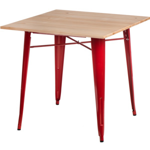 Design2 Stôl Paris Wood červený prírodné sosna
