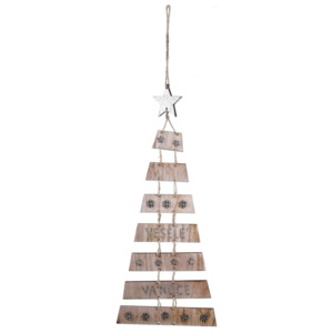 Závesná vianočná dekorácia v tvare stromčeka s hviezdou Ego dekor
