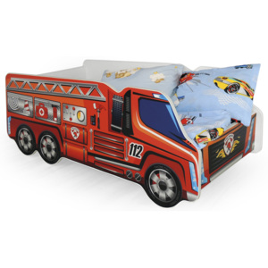 Jednolôžková posteľ 80 cm Fire Truck (s roštom a matracom). Vlastná spoľahlivá doprava až k Vám domov