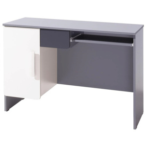 Písací stôl FIGARO, 75x110x50 cm, grafit/biela