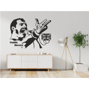 Nálepky na stenu - Freddie Mercury - 60 x 80 cm - 064