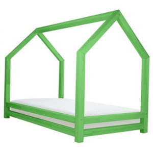 FUNNY detská posteľ, Veľkosť 70x160 cm, Farba pastelová zelená