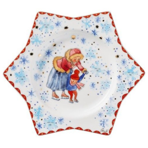 Rosenthal Hutschenreuther vianočný tanier v tvare hviezdy, 15 cm