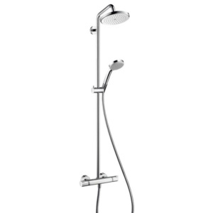Hansgrohe Croma 220 - Showerpipe 220 mm, termostatická batéria, otočné sprchové rameno 400 mm, chróm 27185000-HG