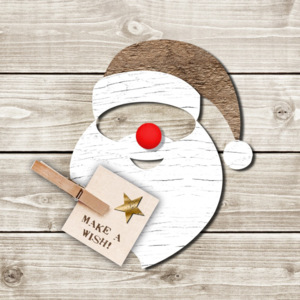Balenie 10 papierových obrúskov s vianočným motívom PPD Santa Red Nose