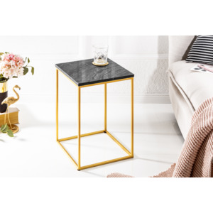 Príručný stolík NOBL 30 cm - zlatá, čierna