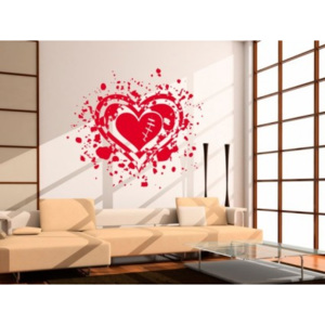 Samolepky na stenu - Love hearts - 60 x 70 cm - 267