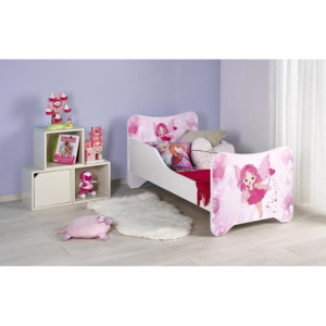 Detská posteľ HAPPY FAIRY biela / ružová Halmar