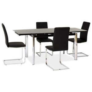 Jedálenský stôl GD-020 (čierna + chróm) (pre 6 osôb až 8 osôb). Vlastná spoľahlivá doprava až k Vám domov