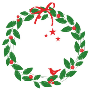 Balenie 10 papierových obrúskov s vianočným motívom PPD Xmas Wreath