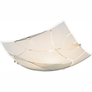 Stropné/nástenné svietidlo Paranja 40403-1 (moderné/dizajnové) (biela + satinovaná). Vlastná spoľahlivá doprava až k Vám domov
