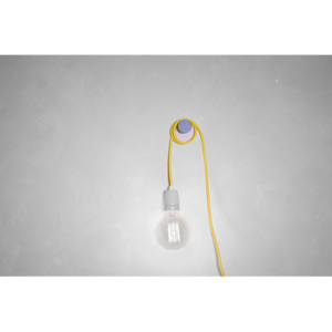 Žltý kábel pre stropné osvetlenie s objímkou Filament Style G Rose