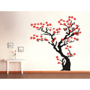 Samolepky na stenu - Strom s kvetmi - 120 x 160 cm - 429