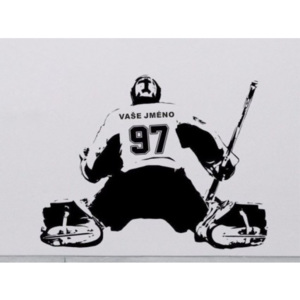 Samolepky na stenu - Hokej brankára - 80 x 100 cm - 794