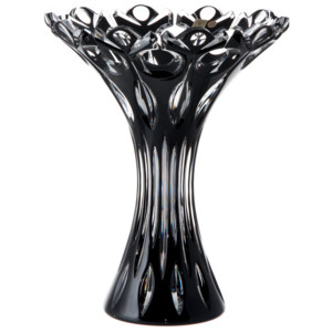 Krištáľová váza Flamenco, farba čierna, výška 300 mm