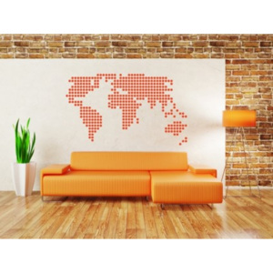 Nálepky na stenu - Mapa sveta - 60 x 110 cm - 302