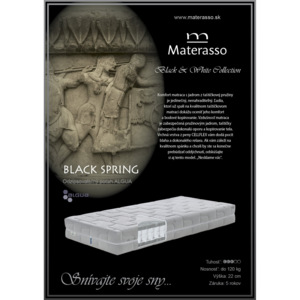 Materasso Slovakia, s.r.o. Matrac Black Spring, 180x200cm, T4, Rolovaný