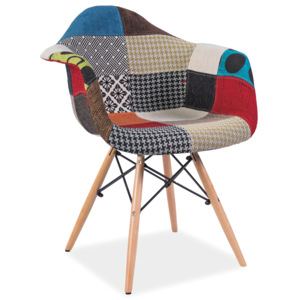 Jedálenská stolička Denis (patchwork viacfarebný). Vlastná spoľahlivá doprava až k Vám domov