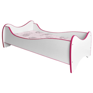 Jednolôžková posteľ 80 cm Duo (biela + ružová) (s roštom a matracom). Vlastná spoľahlivá doprava až k Vám domov