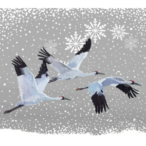 Balenie 10 papierových obrúskov s vianočným motívom PPD Snowfall Cranes