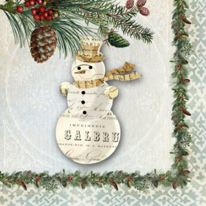 Balenie 10 papierových obrúskov s vianočným motívom PPD Winter Lodge Snowman
