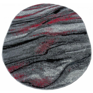 Kusový koberec Elmo 2 sivočervený ovál, Velikosti 140x190cm