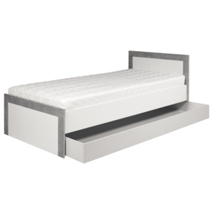 Jednolôžková posteľ 90 cm Twin TW 13 (sivá + biela matná). Vlastná spoľahlivá doprava až k Vám domov