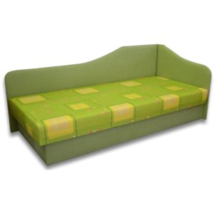 Jednolôžková posteľ (váľanda) 80 cm Lux 87 (Svetlozelená 72 + Kazuo 3) (P). Vlastná spoľahlivá doprava až k Vám domov