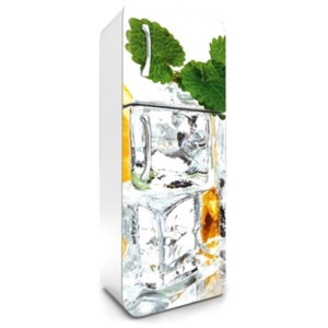 Samolepiace tapety na chladničku, rozmer 180 cm x 65 cm, kocky ľadu s matou, DIMEX FR-180-023