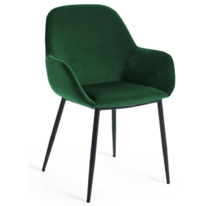 KOPA BLACK stolička, Farba zelená zamatová