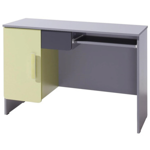 Písací stôl FIGARO, 75x110x50 cm, grafit/zelená