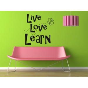 Samolepky na stenu - Live, Love, Learn - 60 x 60 cm - 413