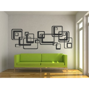 Samolepky na stene - Geometrické tvary a štvorce - 40 x 110 cm - 032