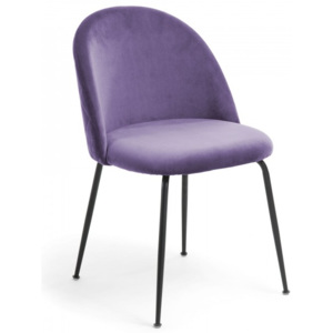 IVONNA ZAMAT BLACK čalúnená stolička , Farba fialová