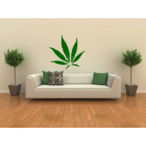 Samolepky na stenu - List marihuany - 60 x 60 cm - 148