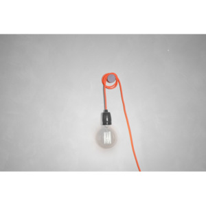 Oranžový kábel pre stropné osvetlenie s objímkou Filament Style G Rose