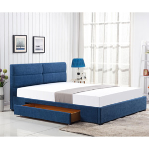 Manželská posteľ 160 cm Merida (modrá) (s roštom). Vlastná spoľahlivá doprava až k Vám domov