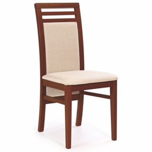 Jedálenská stolička Sylwek 4 (čerešňa antická II + béžová). Akcia -7%. Vlastná spoľahlivá doprava až k Vám domov