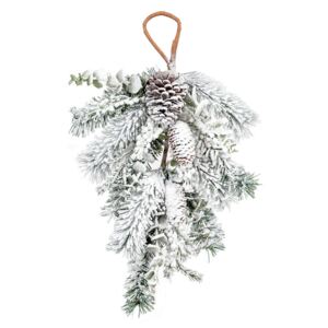 Umelá vetvička, zasnežená vianočná dekorácia 58cm