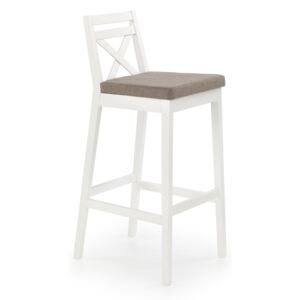 HALMAR Borys barová stolička biela / hnedá