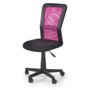 HALMAR Cosmo detská stolička na kolieskach čierna / ružová