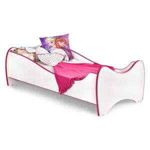 HALMAR Duo detská posteľ s roštom a matracom biela / ružová
